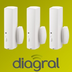 3 Détecteurs d'ouverture blanc Diagral DIAG30APK